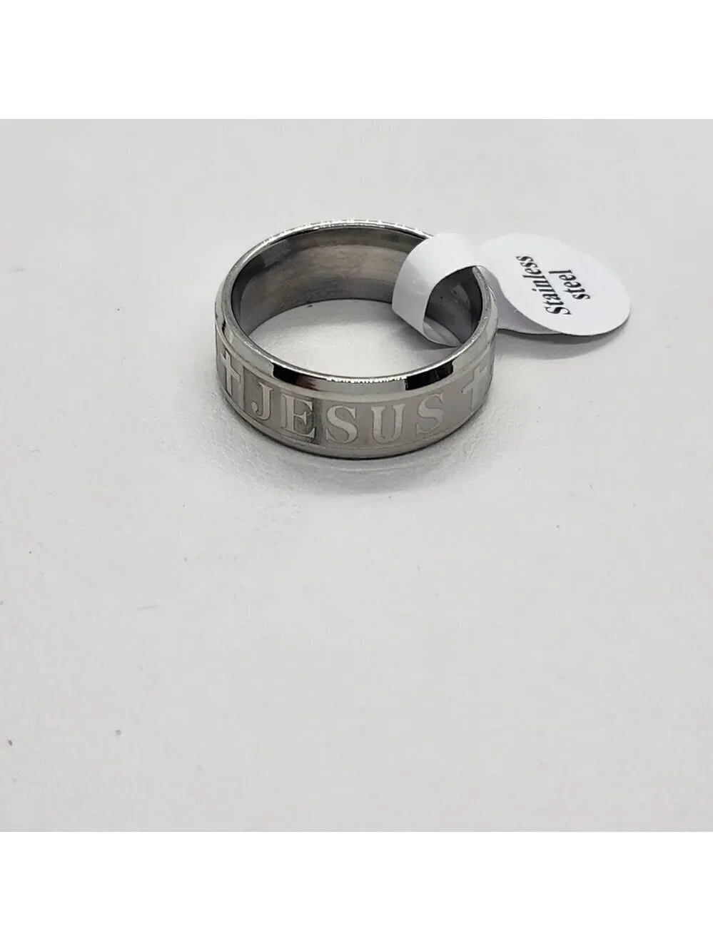 Brand New   Stainless Steel Jesus Cross Ring